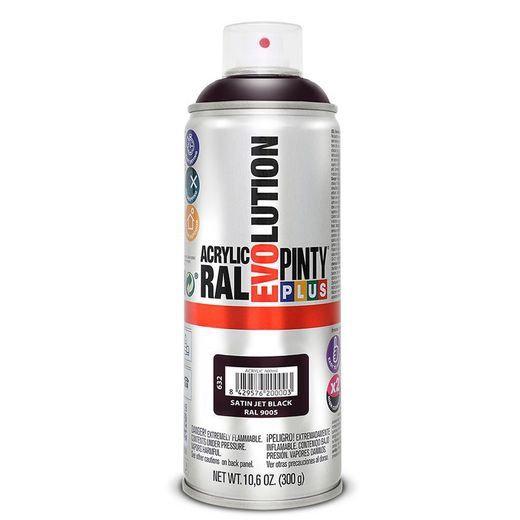 Pintura spray NOVASOL Evolution 400 ml Pintura Spray Acril.Negro Satin.400Ml