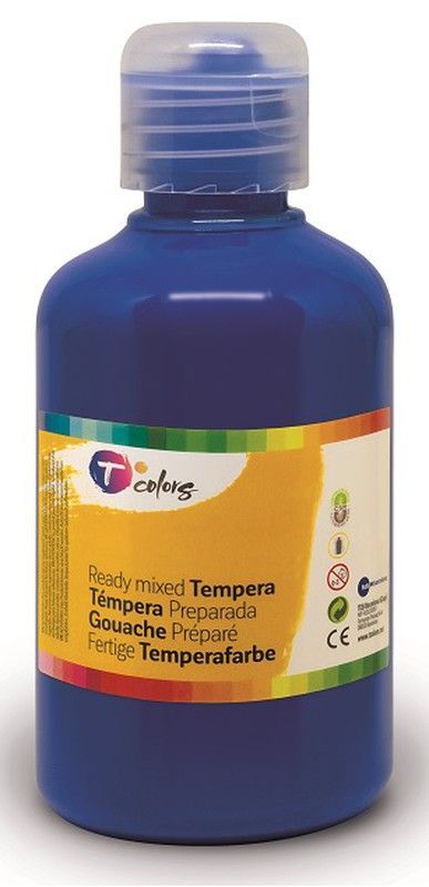 Pintura tempera preparada T COLORS 500 ml. Azul Ultramar