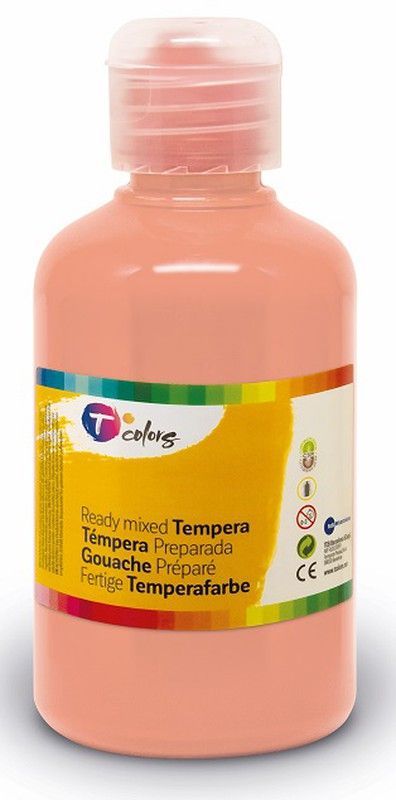 Pintura tempera preparada T COLORS 500 ml. Carne