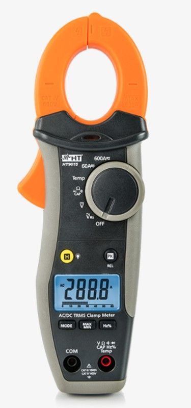 Pinza amperimétrica CA/CC TRMS 600A CAT IV con medida de temperatura HT-Instruments 0913