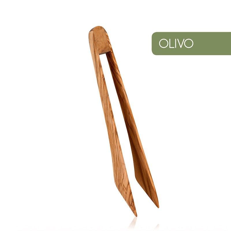 Pinza Servir Madera De Olivo Metaltex