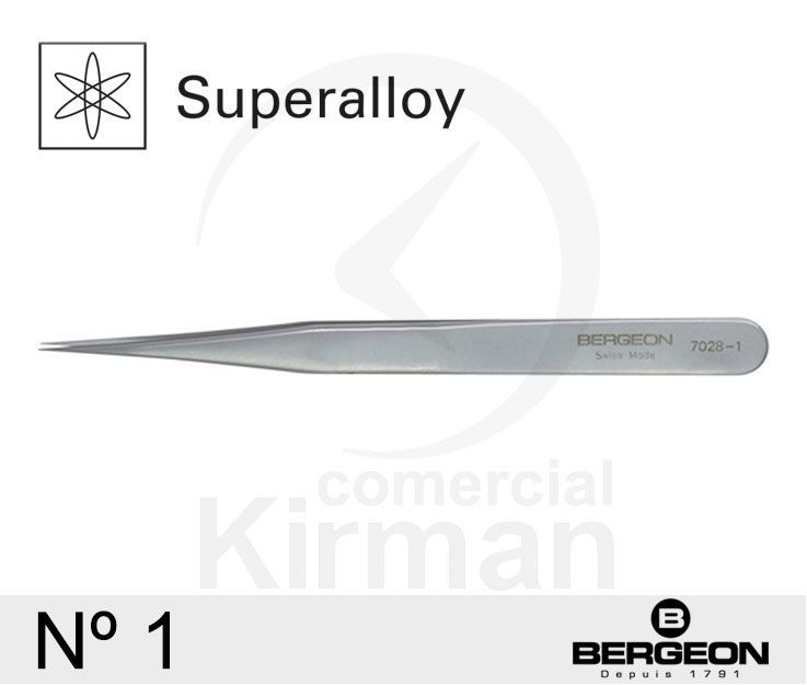 Pinzas Bergeon Acero 50076 Superalloy N°1