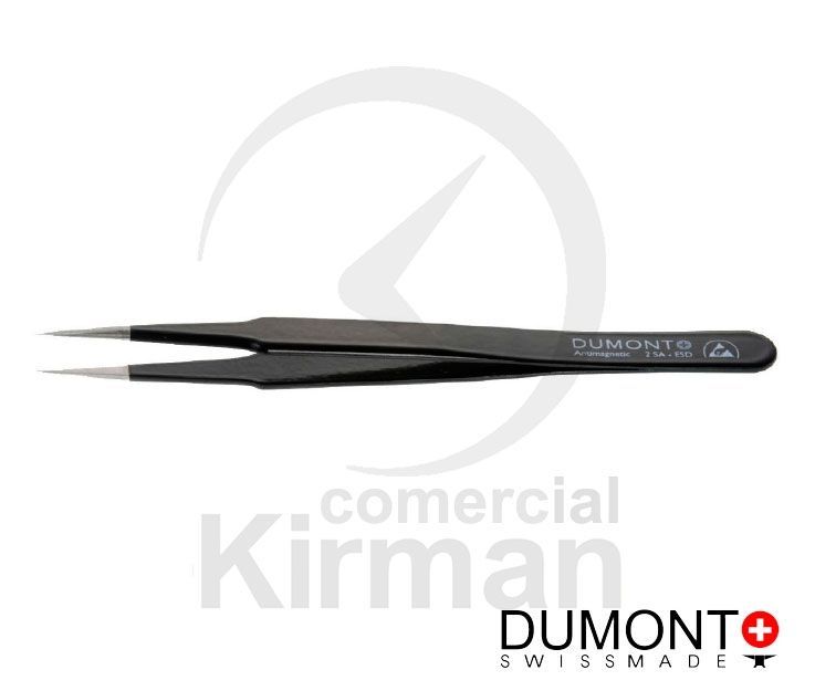 Pinzas Dumont Acero 50103 Puntas Antimagnéticas Revestimiento Epoxi N°2 A