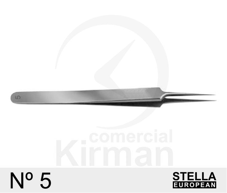 Pinzas Stella European Acero 50043 Antimagnética N°5
