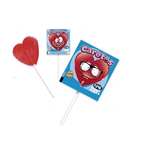 Piruleta Corazón Caretos sabor Fresa (170 unidades) de Fini