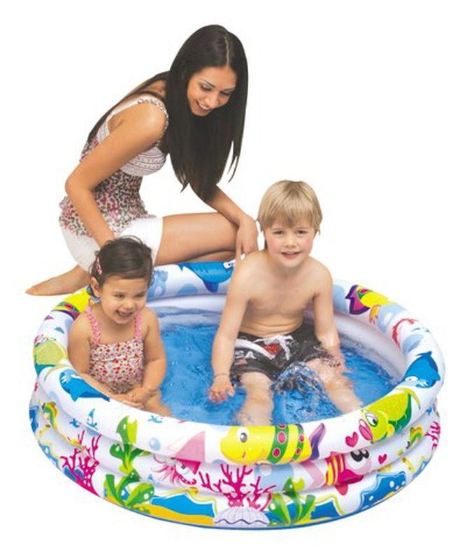 Piscina hinchable 3 aros Mundo Marino