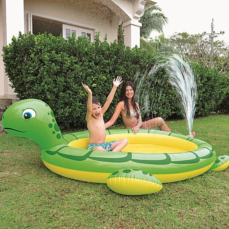 Piscina hinchable Tortuga Gigante con Spray