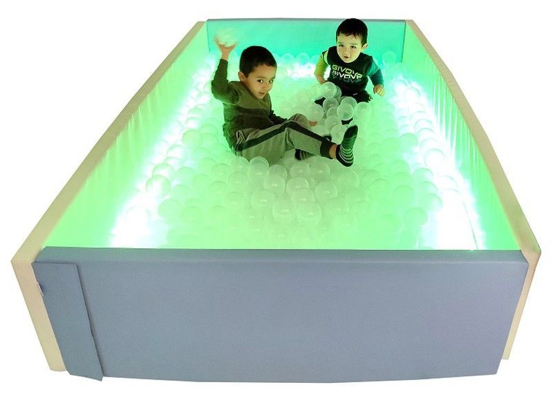 Piscina plegable con luz LED