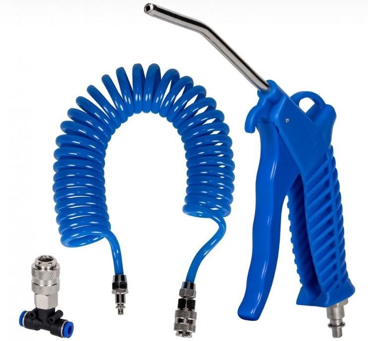 Pistola de aire con manguera