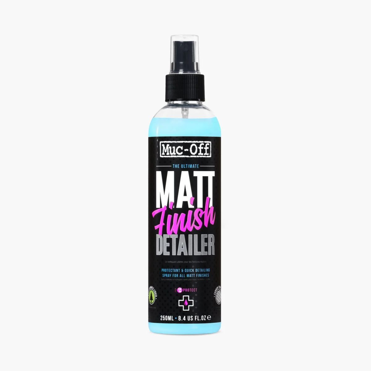 Pistola Muc-Off Acabado Mate 250ml 🚴‍♂️ Protección y Brillo Perfecto 🖤 Sin Marcas