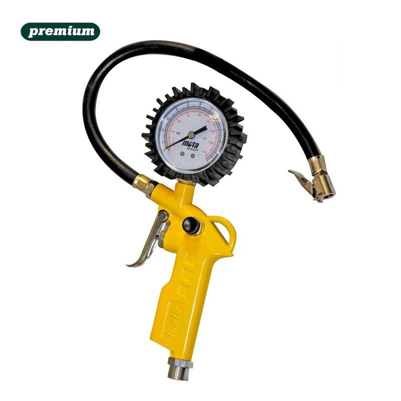 Pistola reguladora de caudal con manometro 1/4 pinf mota