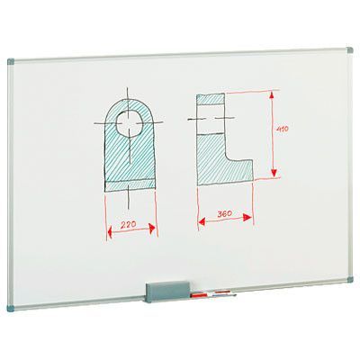 Pizarra blanca magnética lacada Faibo 90x120cm
