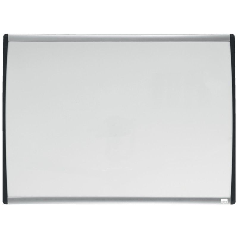 Pizarra blanca magnética pequeña con marco arqueado Nobo 585x430 mm