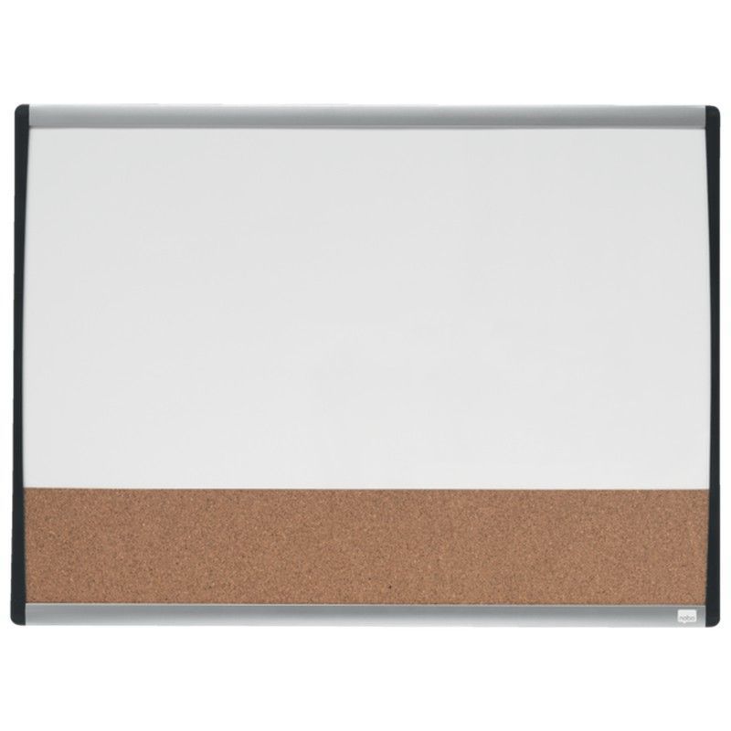 Pizarra blanca magnética pequeña con tablero de anuncios de corcho Nobo 585x430mm