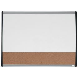 Pizarra blanca magnética pequeña con tablero de anuncios de corcho Nobo 585x430mm