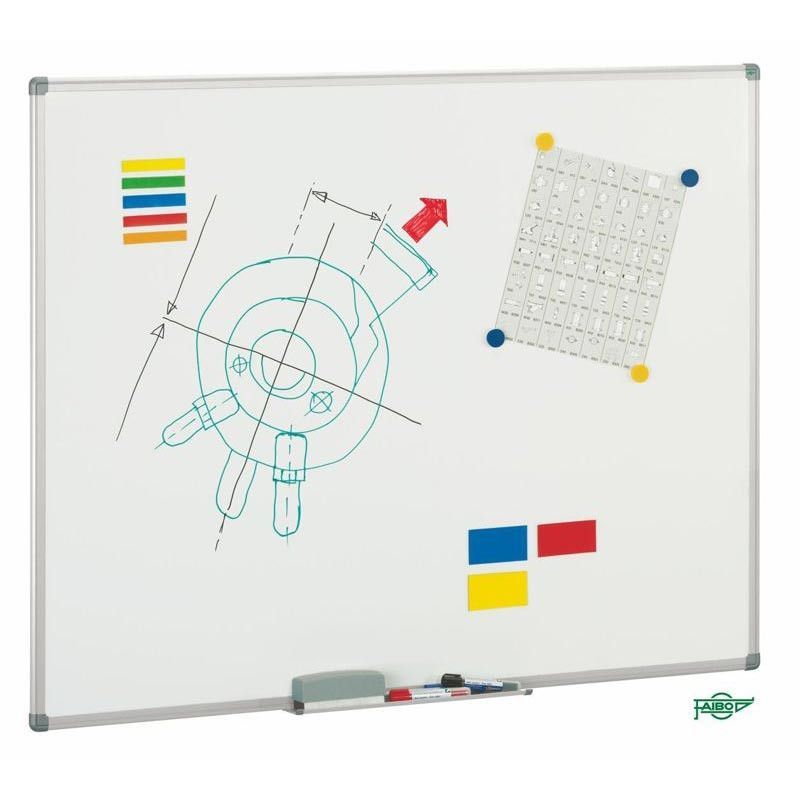 Pizarra blanca mate magnética vitrificada Faibo 122x200cm