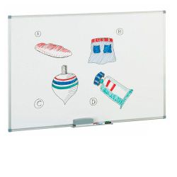 Pizarra blanca melaminada no magnética 120x200 cm