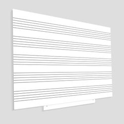 Pizarra blanca Skinmusic con pentagrama en horizontal