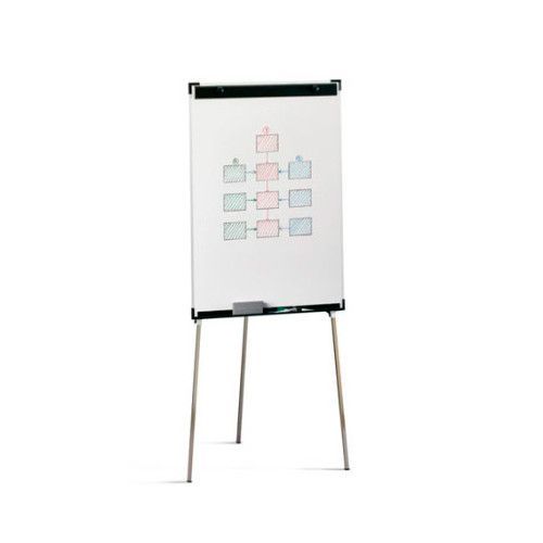 Pizarra caballete no magnética con estructura metálica 70x102 cm