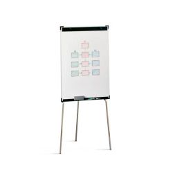 Pizarra caballete no magnética con estructura metálica 70x102 cm