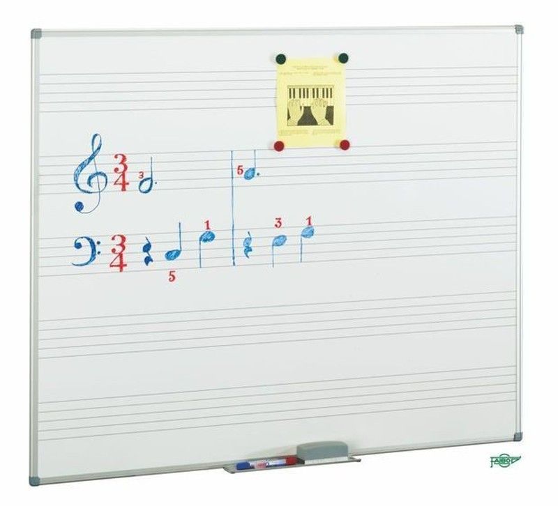 Pizarra con pentagrama estratificada y magnética
