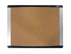 Pizarra corcho bi-office inka reciclado marco de aluminio y laterales plastico negro 280x216 mm