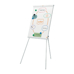 Pizarra de conferencia NOBO Premium Plus, acero lacado, trípode, blanco, ecolabel