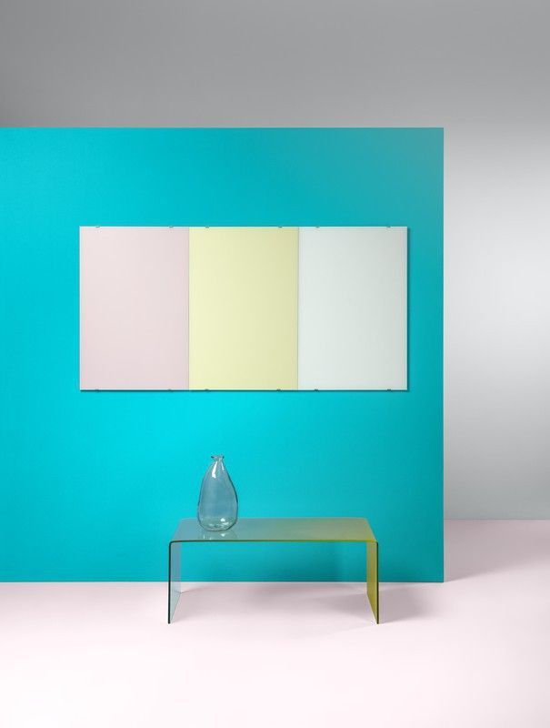 Pizarra de cristal de colores. 5 colores y 8 tamaños