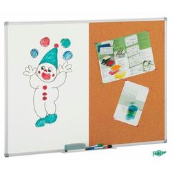 Pizarra de doble uso. Pizarra blanca y tablero corcho