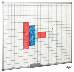 Pizarra estratificada blanca 122 x 150 cm. cuadricula 5 x 5 cm