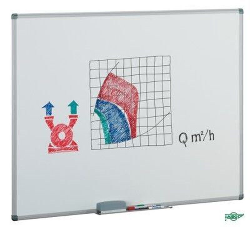 Pizarra estratificada blanca 45 x 60 cm m/aluminio