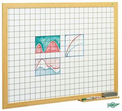 Pizarra estratificada blanca 90 x 120 cm. cuadricula 5 x 5 cm