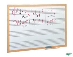 Pizarra estratificada blanco 100 x 150 cm. 4 Pentagramas