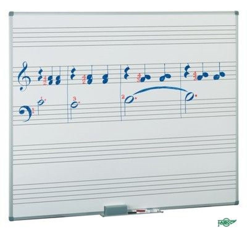 Pizarra estratificada blanco 122 x 244 cm. 5 Pentagramas