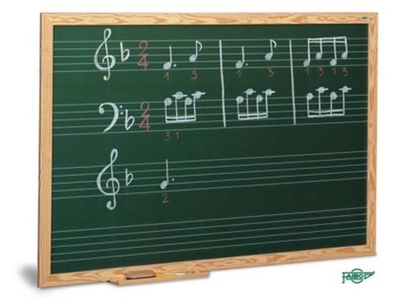 Pizarra estratificada verde 100 x 150 cm. 4 Pentagramas