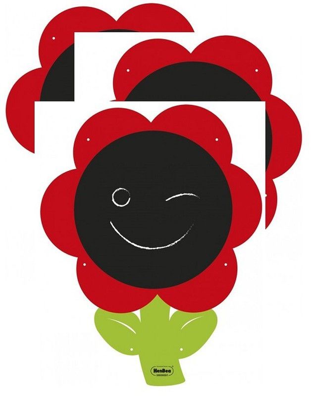 Pizarra Gigante flor Set 3 und.