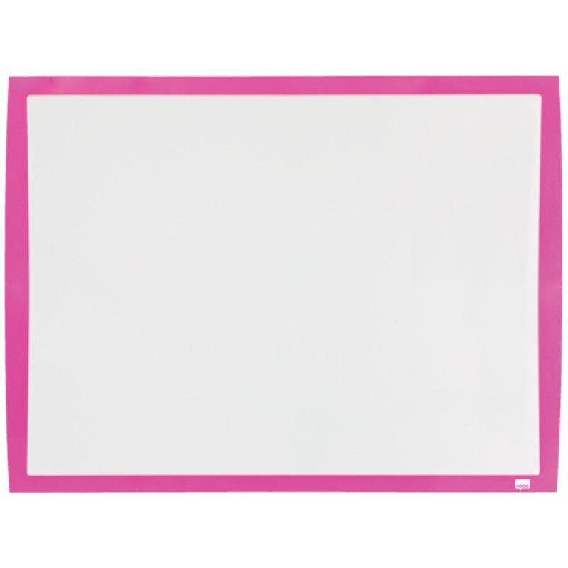 Pizarra magnética NOBO 430x585 mm, marco fucsia
