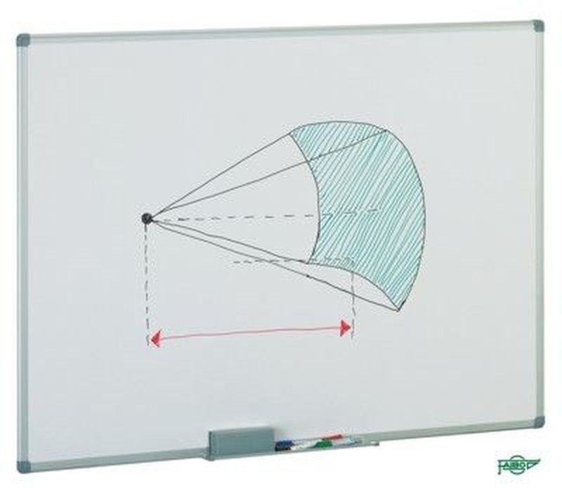 Pizarra melamina blanca 90 x 120 cm m/aluminio