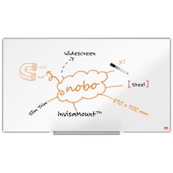Pizarra NOBO Impression Pro de formato panorámico acero lacado de 40", 890x500mm, blanco