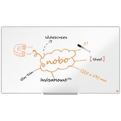 Pizarra NOBO Impression Pro de formato panorámico acero lacado de 55", 1220x690mm, blanco