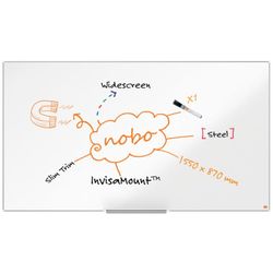 Pizarra NOBO Impression Pro de formato panorámico acero lacado de 70", 1550x870mm, blanco