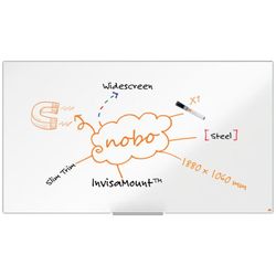 Pizarra NOBO Impression Pro de formato panorámico acero lacado de 85", 1880x1060mm, blanco