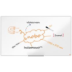 Pizarra NOBO Impression Pro de formato panorámico acero vitrificado de 70", 1550x870mm, blanco