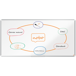 Pizarra NOBO Premium Plus acero lacado 1800x900mm, blanco