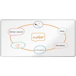 Pizarra NOBO Premium Plus acero lacado2400x1200mm, blanco