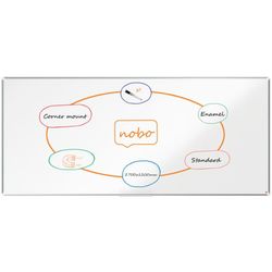 Pizarra NOBO Premium Plus acero vitrificado 2700x1200mm, blanco