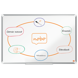 Pizarra NOBO Premium Plus acero vitrificado 900x600mm, blanco