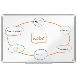 Pizarra NOBO Premium Plus acero vitrificado 900x600mm, blanco