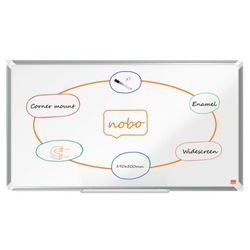 Pizarra NOBO Premium Plus de formato panorámico acero vitrificado de 40", 890x500mm, blanco