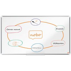 Pizarra NOBO Premium Plus de formato panorámico acero vitrificado de 55", 1220x690mm, blanco